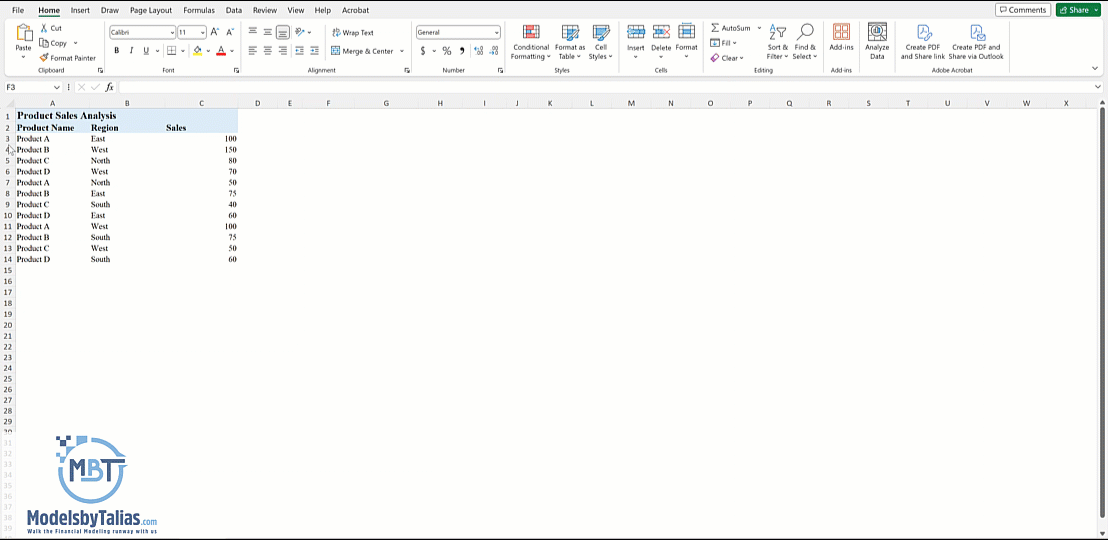 Filter in Pivot Tables